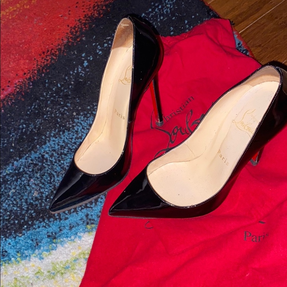 PIGALE 120 patent calf BLACK